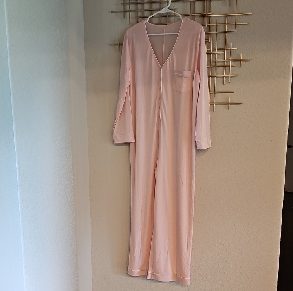 Soft Pink Softies Women's Pajama Onsie Size L